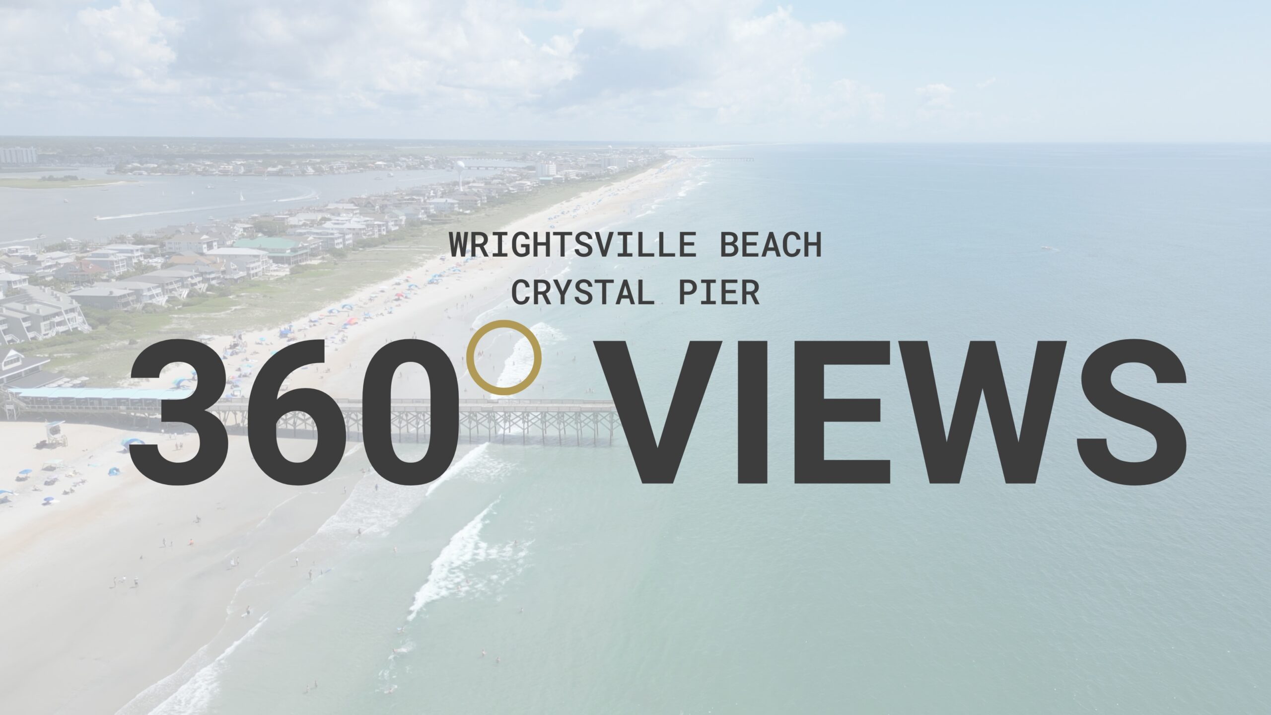 360-degree drone view of Wrightsville Beach south end and Crystal Pier on June 22, 2025