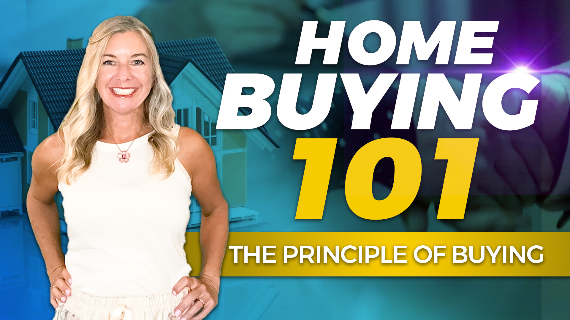 Smiling young homebuyer standing in front of a modern house holding keys, symbolizing Gen Z homeownership success.