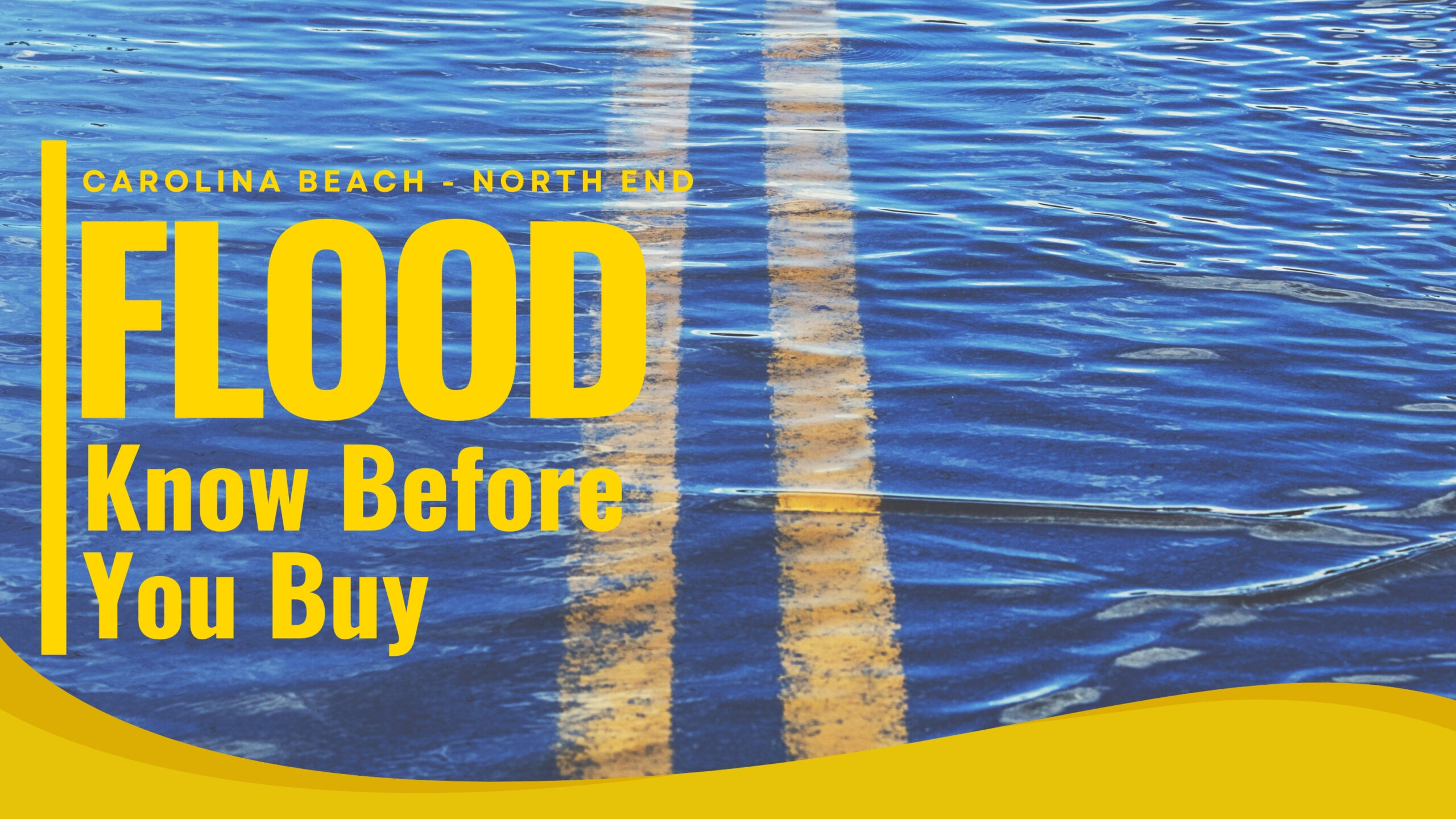 Drone footage of King Tide flooding on Canal Drive in north Carolina Beach NC showing water covering the road during high tide